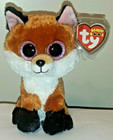 Ty Beanie Boos - Slick The Fox  6 Inch  New Mwmts Plush Stuffed Animal Toy