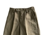 German Army Wool Trousers Pleated Military Dress Pants Charcoal Gray Vintage