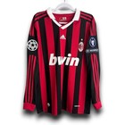 Ronaldinho  80 Ac Milan 2009 2010 Long Sleeve  Retro Jersey