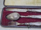 Cronin   Wheeler - Sterling Silver 3 Pc Christening Flatware Set In Original Box