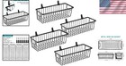 4 Pack Rustic Wall Hanging Baskets - Metal Storage For Home Organization