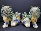 Okinawa Shisa Guardian Dog 2 Body Set Ryukyu Pottery Height 21 Cm 1109 M