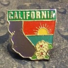 Colorful State Of California Pin Badge 