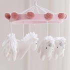 Levtex Baby - Colette Musical Rotating Crib Mobile - Knit Mobile  Pink 