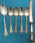 6 Pc 1906 Charter Oak Silverplated Craft Quality  Flatware 1847 Rogers Bros