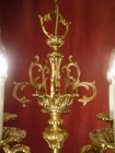 Antique Vintage Medium Brass Chandelier Old Lamp 10 Lights Spanish    28 