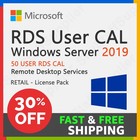 Windows Server 2019 Rds  remote Desktop Services  50 User Cal - Full Brand New