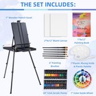 Artist Painting Set With French Easel  37pcs Professional Easel Kit With Canv   