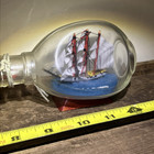 Antique Vintage  ship In A Bottle Nautical Maritime Folk Art Decor 6    Long