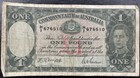 Wwii Era 1942 Australia 1 Pound Banknote King George Vi Renniks R26 Armitage F
