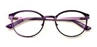 Round Circular Stainless Steel Non-prescription Eye-glasses Frame Clear Lens
