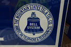Bell System American Telephone Die Cut Steel Enamel Sign Unique 14 h X 47 75 w