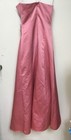 Davids Bridal Satin Gown With Side Drape Brooch Size 2 Rose Pink 8567 Strapless
