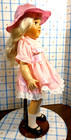 Vintage Preowned 1956 16  Ideal Toni Doll W clothing  dress hat shoes    Stand