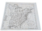 Antique 1795 Map United States Treaty Of Peace 1784 John Russell London Atlas