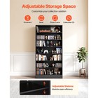 Uimoso 7-tier Media Storage Cabinet With Adjustable Dvd Shelf Compartments