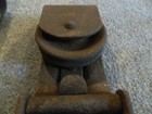 Set Of 3 Matching Antique Barn Door Rollers  one Missing Roller 