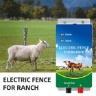 10km Electric Ranch Fence Energizer For Sheep Cattle Horse Poultry Fence Kits