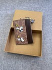 Coach X Peanuts Mini Skinny Id Case Signature Canvas W snoopy Print Cbt14 Nwt