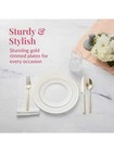 200pc Gold Disposable Plates Set     100 Dinner And 100 Salad Plates