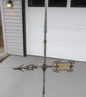Late 1800 s Antique American Copper   Cast-iron Indoor Weathervane Purple Ball