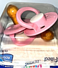 Playtex Binky Pacifiers Baby 2 Pack Infant Vtg Vintage 1999 Gel Filled Round