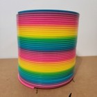Giant Rainbow 7 Inch Slinky Walking Spring Toy Mint Condition