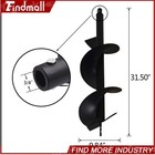 Findmall 10  Earth Auger Drill Bits Black For Gas Powered Post Fence Hole Digger