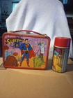 Vintage 1967 Superman Metal Lunchbox With Thermos Comic Graphics 