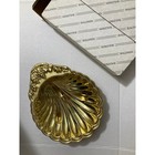 Vintage Antique Baldwin Solid Brass Spring Garden Clam Shell Dish Beachywith Box