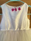 Davids Bridal Op218 White Flower Girl Dress Size 6 Tulle Communion