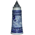 J w  Remy Beer Stein 499 - Blue Cobalt   Antique Germany 3 L