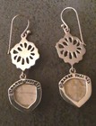 Designer  Studio Barse Sterling Silver Jasper Dangle Earrings Signed 925