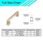 Square Brushed Champagne Gold Solid Cabinet Handles Pulls Kitchen Bathroom