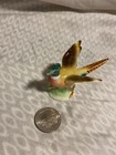 Vintage Miniature Pheasant Bird Figurine Glazed Ceramic