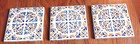 3 Vtg   El Molino Onda Tiles Made In Spain Blues   Golds