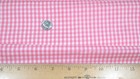 Antique Vintage Baby Pink Blue Plaid Cotton Gingham Doll Craft Quilt Fabric Lot