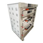 Commercial Pizza Oven 3-tiers Gas  lpg   Natural  W  6 Trays   Casters 110v 1-ph