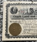 Rare Ozark Land And Mining Co Stock Certificate St  Louis Mo 1910 Mining Stocks