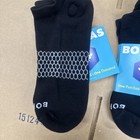 Bombas Mens Black Large Solid Ankle Socks - 4 Pair - Ship From         