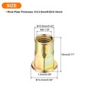 Uxcell 25pcs Half Hex Body Flange Rivet Nut  M8 Flat Head M8-1 25  Grey