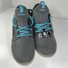 New Flash Lights Girls Gray Light Up Soles Rechargeable Sz 3 Athletic Shoe