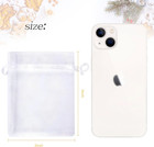 100pcs White Organza Bags  2x3inch Sheer Wedding Party Favor Bags With Drawstrin
