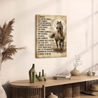 Horse Wall Art Canvas Poster Inspirational Quotes Print Brown Equine Home Decor