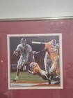 Daniel Moore  running Through The T  Alabama Vs Tennessee Framed Football Print