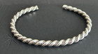 Navajo Sterling Silver Twisted Wire  Bracelet -  Tahe