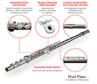 Pearl 665rbe1rb Quantz Series Flute - Open Hole
