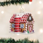 Old World Christmas Blown Glass Ornament For Christmas Tree  Gingerbread Barn