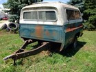1972 - 74 Vintage Enclosed Chevy 9 Ft 1 75 Ton Pickup Bed Sleeper Trailer As Is