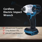 1 2  550nm Brushless Impact Wrench Cordless Drill Driver Tool For Makita Battery